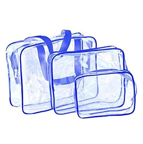 Preisvergleich Produktbild LAAT 3 Stück Wasserdicht Transparent Kulturbeutel Transparent Kosmetik Reiseset Wash Kosmetiktasche Klar Toiletry Travel Kit Make-up Fällen Fall