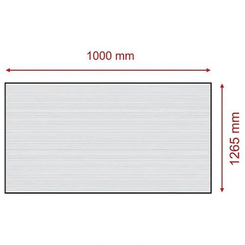 10 Lastre di Policarbonato Corrugato "SuperDur" GRECA 76/18 mm CLEAR 1265X1000mm con protezione UV - 7