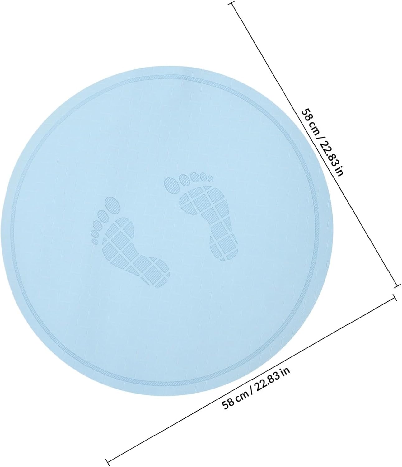 Round Indoor Jump Rope Mat with Shock-Absorbing Cushion Home Jumping Mat for Fitness Exercise with Footprint Pattern Suitable for Indoor Workout