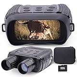Prismáticos de visión nocturna para adultos, pantalla LCD de 2,31 pulgadas, 300 m/980 ft, gafas de visión nocturna por infrarrojos con tarjeta de memoria 32 G para caza y vigilancia