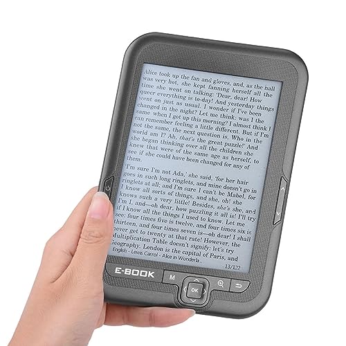 Lector de Libros Electrónicos, EReader de 6 Pulgadas con Pantalla de Tinta Electrónica, 29 Idiomas, Duración de la Batería Larga, Luz Frontal Ajustable, Liviano y Compacto
