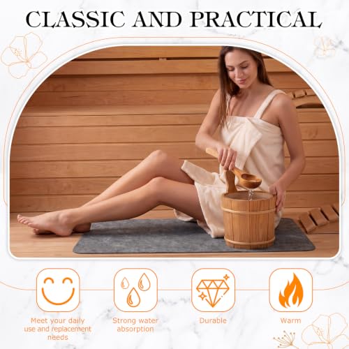 Hahafelt Sauna Mat for Inside Sauna Natural Felt
