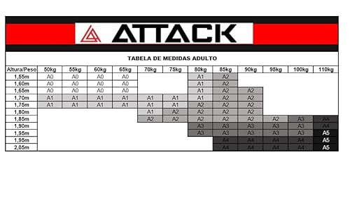 KIMONO JIU JITSU TRANÇADO ADULTO ATTACK 3.0 (BRANCA, A4)