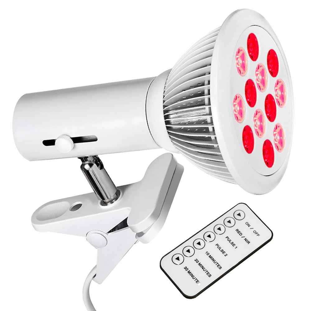 Lámpara luz roja nocturna melatonina para terapia e iluminación (NIR 660-850nm), sincroniza tus ritmos circadianos - Bombilla luz roja para dormir - Red Light Therapy Panel