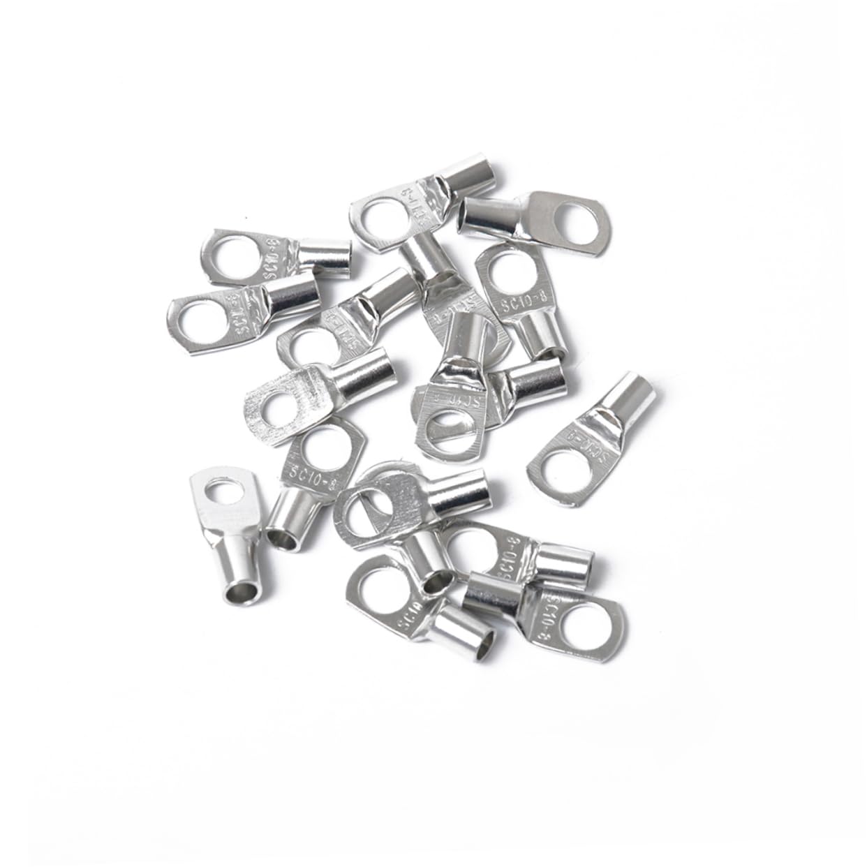 PRETYZOOM 90pcs Copper Wire Connectors Kit Gauge Battery Terminals Gauge Lugs Tinned Cable Lugs Assortment