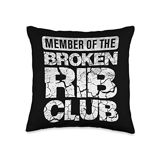 Broken Rib Club Accident Injury Throw Pillow