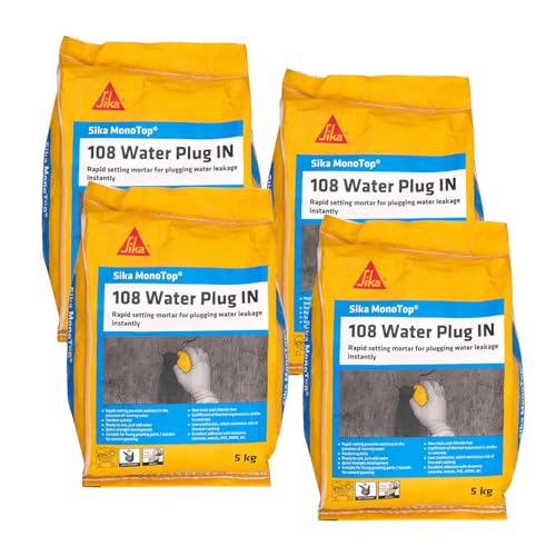Image of SIKA - Pack of 4 Rapid setting mortar - Sika Monotop 108 Water Plug - For plugging water leakage instantly - 5kg