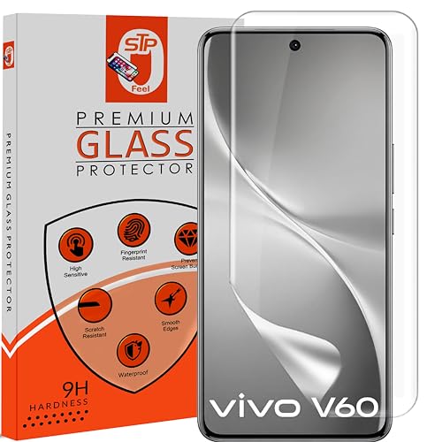 Image of STP FEEL 1 Pack Unbreakable Membrane Screen Protector Guard Compatible For Vivo V60 / V60e / V60 Lite, 6.77 Inch | Hydrogel Membrane Ultra Smooth Touch with Finger Print Support