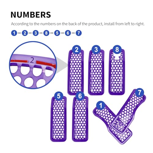 Image of RAZPOY JL Grill Inserts, 7PCS Front Mesh Grille Cover Guard Compatible with 2024 Jeep Wrangler JL 4XE & Gladiator JT, Purple (with Camera)