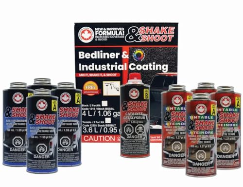 Dominion Sure Seal Shake and Shoot Bedliner Kit - Durable Red Seal Coating for Truck Beds - Easy Self Application, UV Protection, Long-Lasting Finish, Perfect for DIY Projects