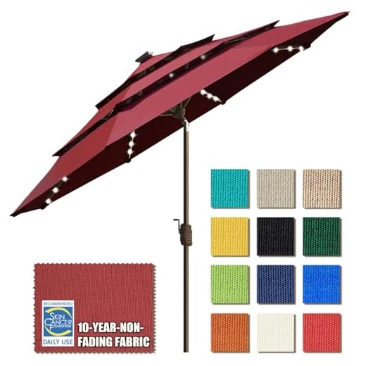 EliteShade 10-Year Non-Fading Large Umbrella