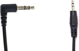 كابل صوت AUX 50 سم 3.5 ملم ذكر الى 3.5 قطعة واحدة اسود