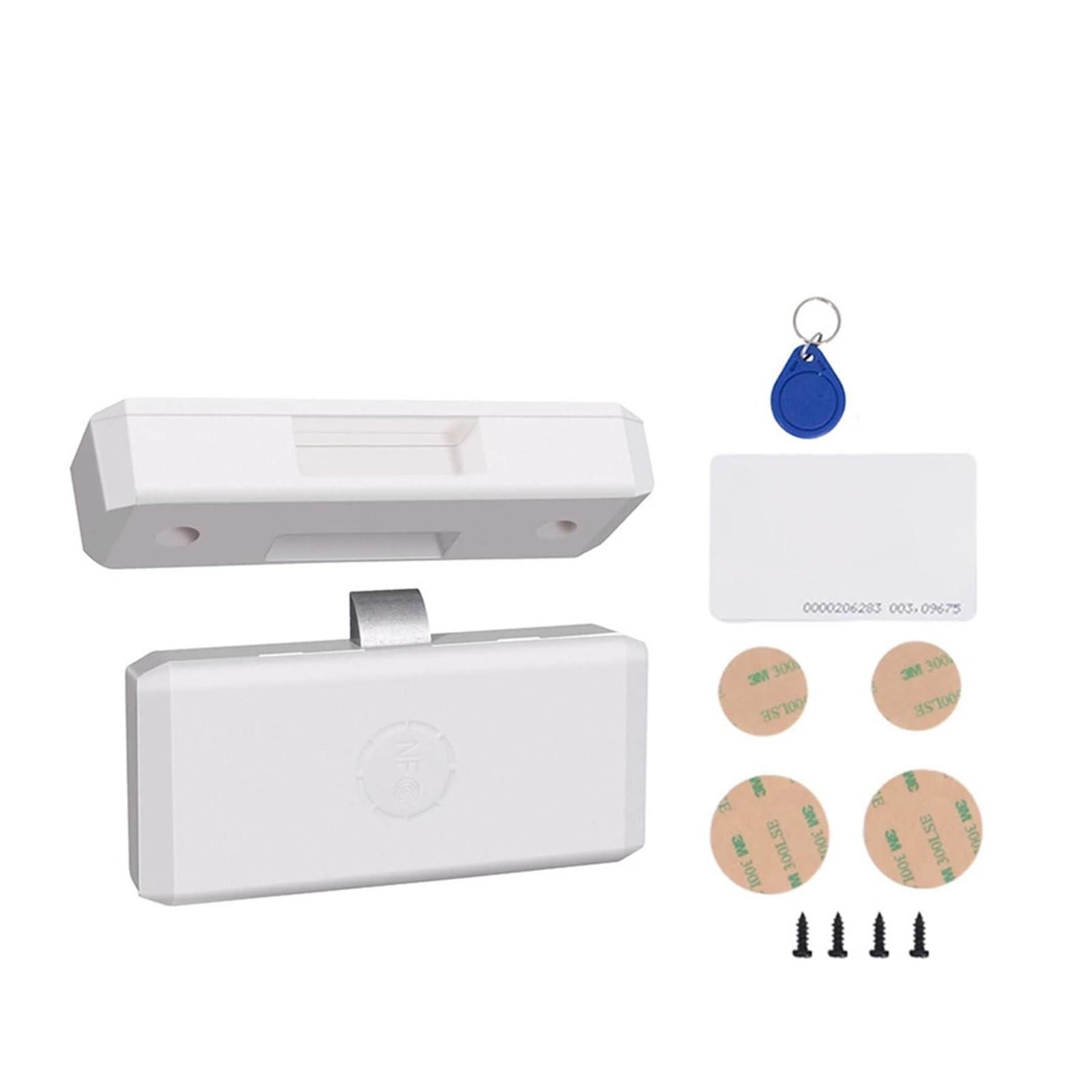 Bezkluczykowy zamek do szuflady Dowód osobisty/pilot z aplikacji Tuya Zgodny z Bluetooth Inteligentna szafka Szafa na dokumenty Niewidoczny przełącznik blokady(White EM Card Unlock)