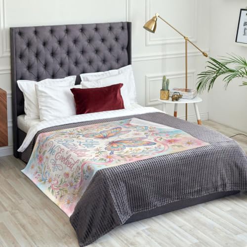 Couverture en molleton douce, plaid chaud ultra confortable imprimé fleurs rétro - 3