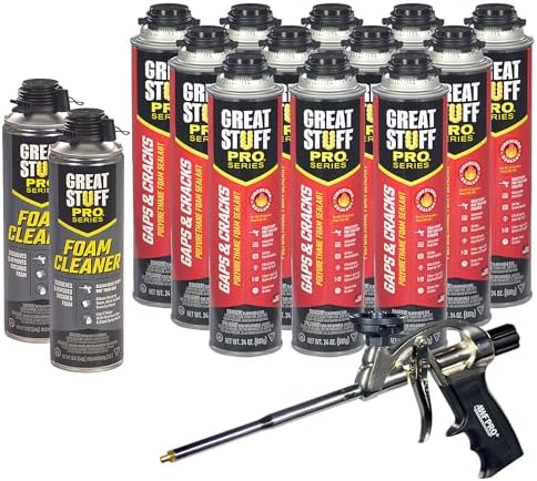 GREAT STUFF PRO Gaps & Cracks 24 oz Spray Foam Insulation Sealant Kit