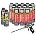 Dow Great Stuff Pro Gaps and Cracks 24 Ounce Foam (12),  AWF Pro Foam Gun (1) and Dow Great Stuff Pro Foam Gun Cleaner (2)