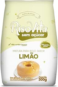 Mistura para Bolo de Limão Sem Açúcar, Sem Glúten e Sem Lactose - RisoVita - 300g