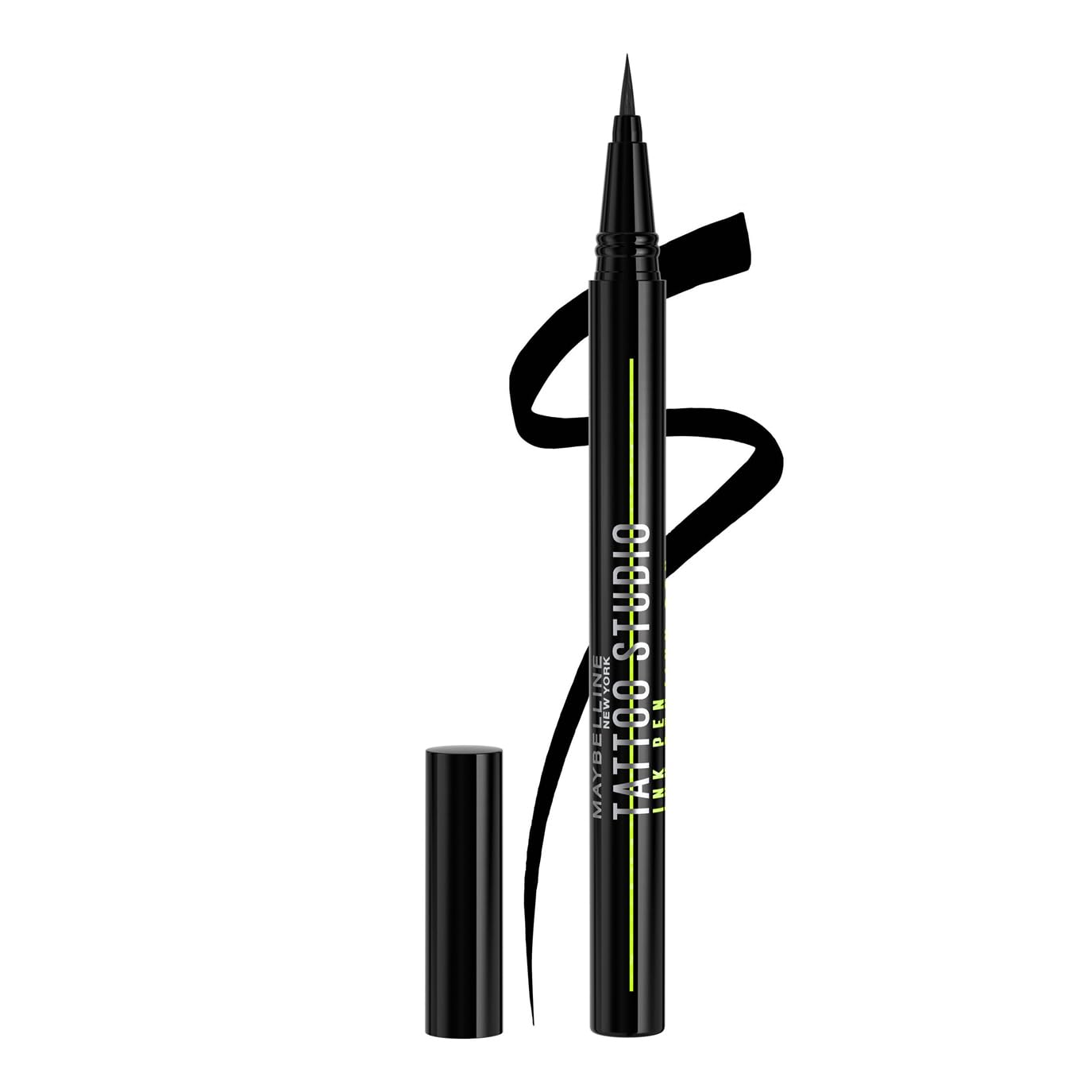 Maybelline New York Tattoo Liner Ink Pen, Eyeliner en formato rotulador, Waterproof, Hasta 24h, Negro