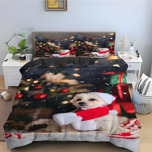 Housse de couette 160x200 microfibre douce avec fermeture éclair résistante