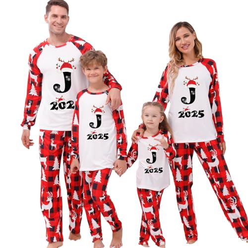 Generico Navidad Pijama Familia Conjunto Coordinado Pijamas Navideños Cuello Redondo Invierno Dos Piezas Pijama Para Niños Niño Para Toda La Familia Ropa De Noche Cómodo Algodón Christmas Pyjama