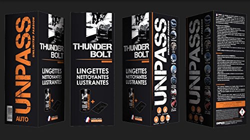 UNPASS - nettoyant auto - 80 lingettes , microfibre , étui/fourreau Cover