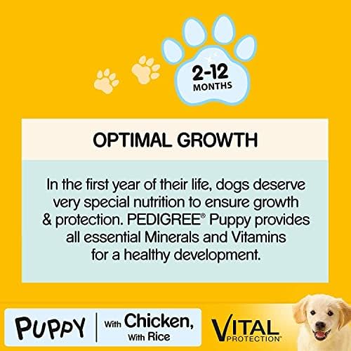 Pedigree Complete dry dog food for puppies, with chicken and rice, (1 x 10 kg)