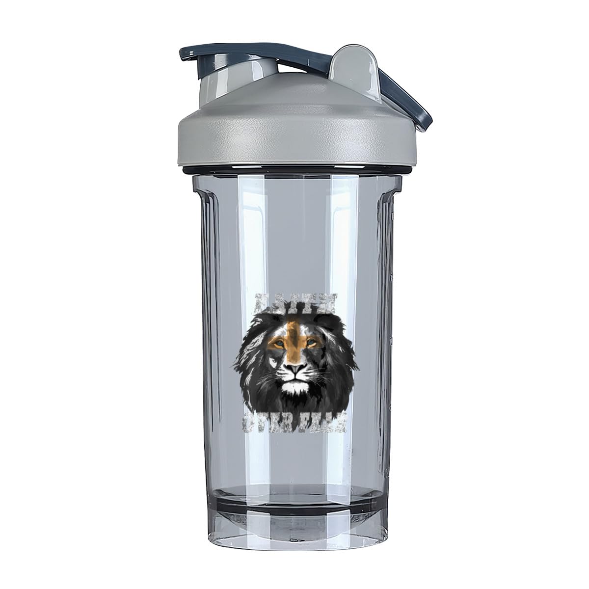 Christian Jesus Faith Over Fear Religious 18 Ounce Shaker Cup,Fashion Theme Pattern Shaker Bottle Leak-proof Workout Shake Bottles 500ML/18 oz Perfect for Pre Workout