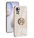 Produktbild DESSEN Silikon Hülle für Xiaomi Redmi Note 11 Pro 4G / 5G, Handyhülle mit Schwenk Ring Halterung Stoßfestes Weiches TPU Galvanisierte Slim Schutzhülle Schön Cover Case. Rosa