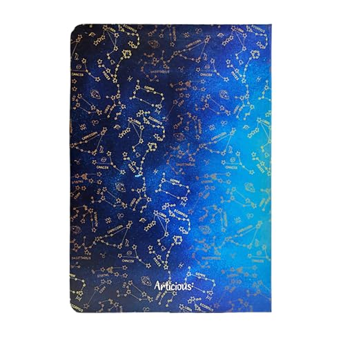 Image of Notebook Set, Premium Hardcover Journal, Bookmark and Matching Box |192 Ruled Pages, 80 GSM | A5 Ruled Writing Notebook for Girls, School & Office | Zodiac