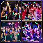 282 PCS Glow in the Dark Party Supplies, 18 Foam Sticks, 18 LED Glasses, 200 Glow Sticks, 30 Finger Lights, 8 Bunny Ear Headband and 8 LED Cat Ear Headband for Wedding,Birthday,Concert,New Year - Image 4