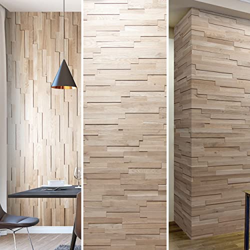 Wooden Wall Design EGO - Panel de pared de madera de roble natural (1 m2)