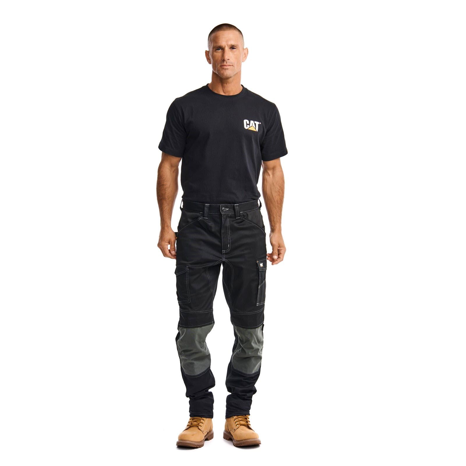 Caterpillar Mens Essential Stretch Work Trousers (42R) (Black)