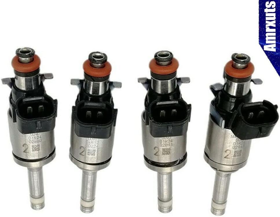 Amrxuts 16450-5LA-A01 4pcs 6 Holes Disc Fuel Injectors for Honda 2013-2017 Accord 2015-2017 CRV 2.4L for Acura 2016 2017 ILX 2015-2017 TLX 2.4L 164505LAA01 16010-5LA-305
