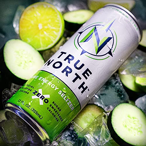 True North Pure Energy Seltzer, Cucumber Lime, 12 Fl Oz (Pack Of 12) #TOP3