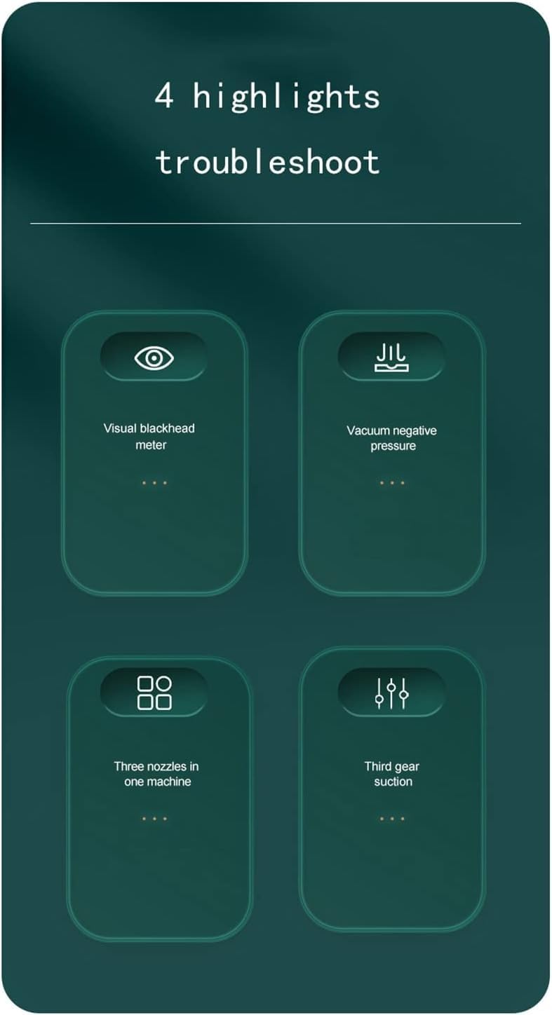 Outil d'aspiration de points noirs – Aspirateur de pores for enlever les points noirs, nettoyeur de pores du visage, extracteur de boutons de nettoyage du visage, outil d'extraction de comédons