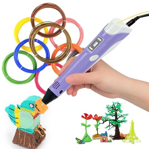 Image of Goyal's 3D Printing Pen for Kids & Adults, Camouflage Design 3D Drawing Pen with Adjustable Speed, LED Display, PLA Filament Support, Ceramic Nozzle, USB Powered Creative Art & Craft Toy