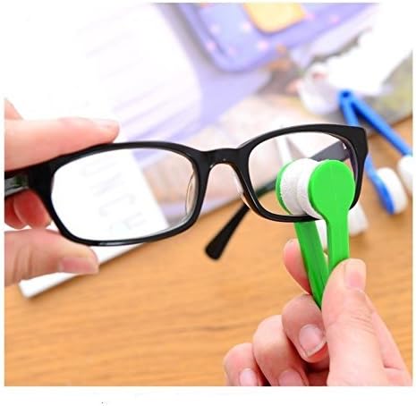 12 pcs Mini Sun Glasses Eyeglass Microfiber Spectacles Cleaner Brush Cleaning Tool,Random Color (12)