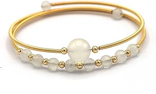 Bracelet Artisanal Plaqué Or, Perles Naturelles, Taille Réglable| énergie spirituel | chakras bienêtre