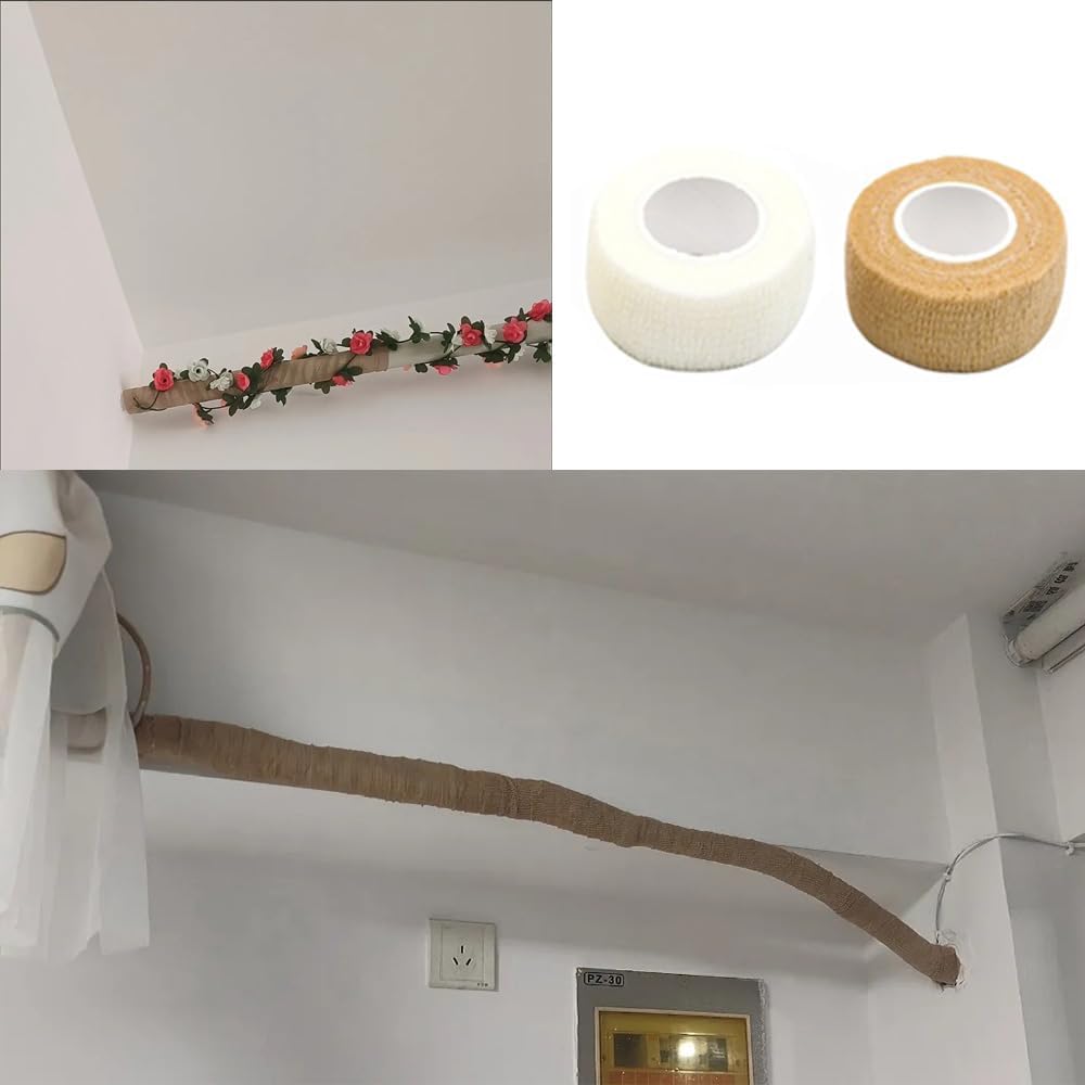 6 Pack Mini Split Line Covers Decor Non-Adhesive Air Conditioner Pipe Wrap Tape for Mini Split Air Conditioner Line Set Drain Hose Copper Tubbing Pipes Heat Pump Ductless Split AC Unit