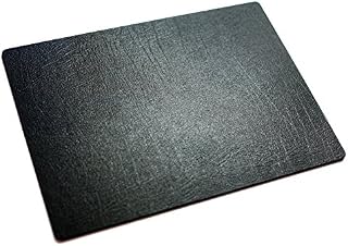 The Dapper House Set of 4 Classic Leatherboard Placemats, Made in UK, Black