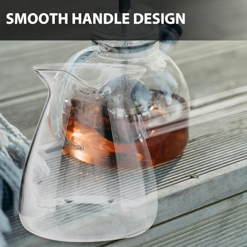 Jarra de cristal resistente al calor de 650ml con mango cómodo para café y leche 5