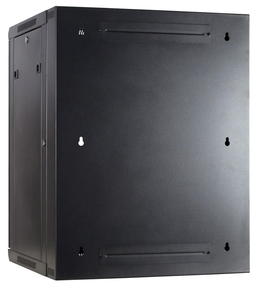 Armadio a muro 22U (ribaltabile) con anta in vetro 600x600x1100mm (LxPxA)