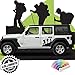 Generico 2X Adesivi Alpinisti Trekking Sportelli Compatibile con Jeep Wrangler JK JKU Stickers Montagna e Alpinismo LOLLOMOTO (Argento, Finitura Lucida)