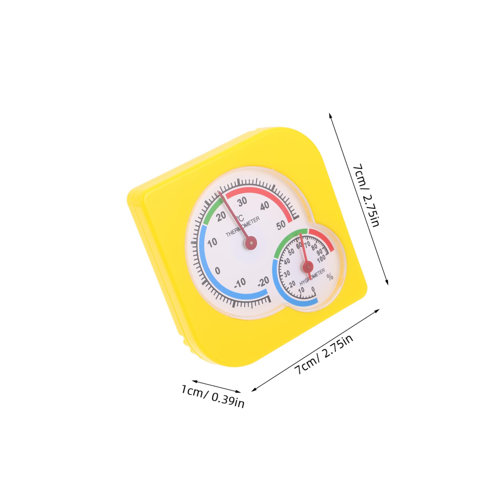 KONTONTY 2 Pcs Compact Hygrometer Thermometer Accurate Indoor Temperature Humidity with Display Portable Design for Wall Mount Desktop Use Home Office