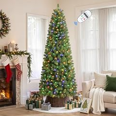 SHareconn 7.5ft Prelit Pencil Hinged Christmas Tree