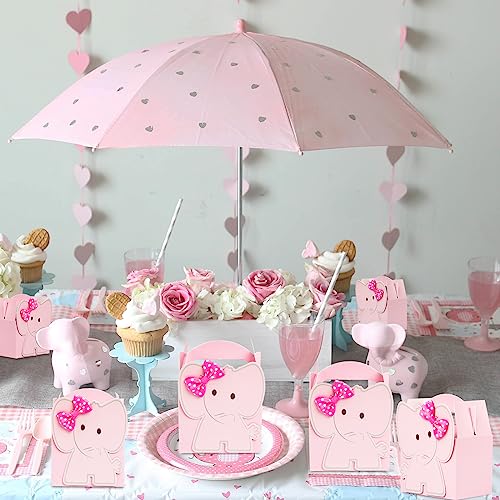 Ourwarm 50Pcs Elephant Baby Shower Party Favor Boxes For Girls, Pink Gift Boxes For Girl Birthday Parties Gender Neutral Girl Baby Showers Decorations (4.3X 2.4X 3.1Inches) #TOP2