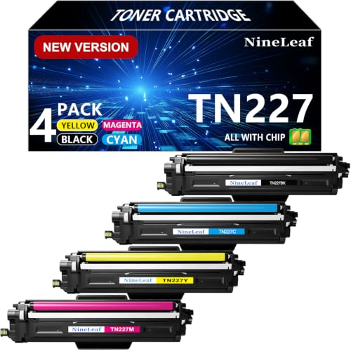 Image of TN227 Toner Cartridge High Yield 4 Pack Compatible for Brother MFC-L3770CDW | TN-227 TN-227BK /C /M /Y Work for HL-L3270CDW HL-L3290CDW HL-L3210CDW MFC-L3710CDW MFC-L3750CDW Printer