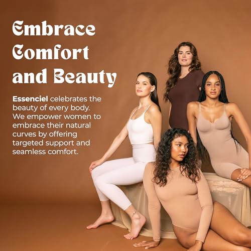 Essenciel Body modelador feminino sem costura para esculpir, controle de barriga, levanta bumbum, em
