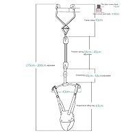 Vista 6 de Juego de puentes de puerta y gorilas para bebé, con abrazadera de puerta, correa ajustable para niños pequeños de 6 a 24 meses, certificado CPC y CE