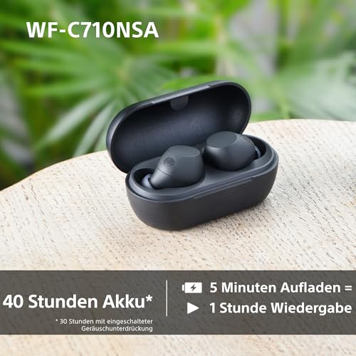 Sony WF-C710NSA True-Wireless, Noise-Cancelling-Kopfhörer, Schwarz – Ansicht 6